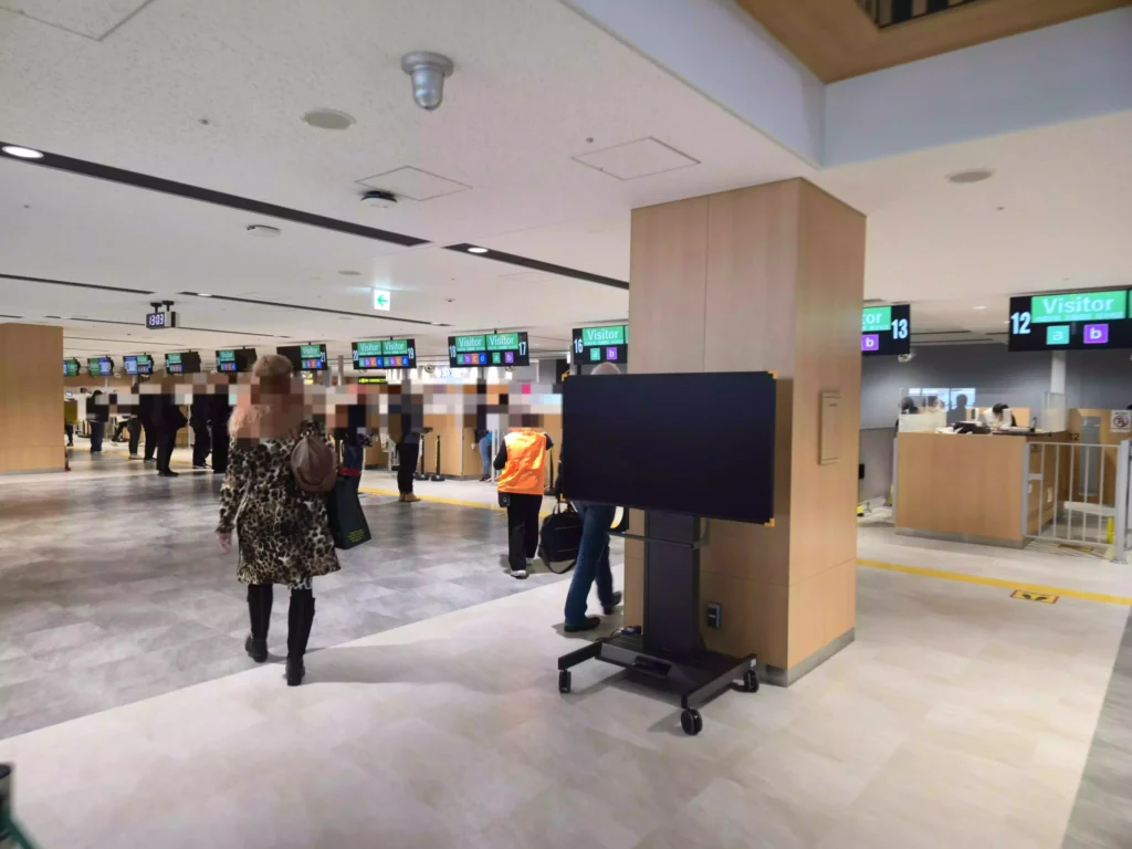 간사이 공항 입국 심사장 대기선 KIX immigration queue