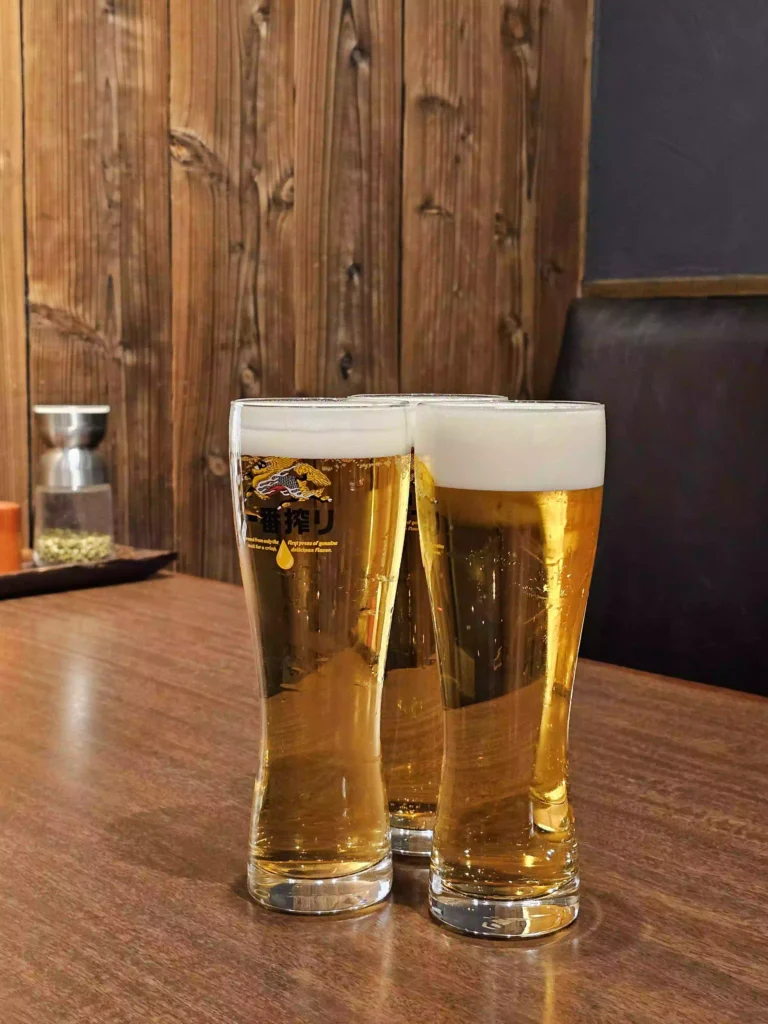 우나기야 카도 난바 생맥주 3잔 3 glasses of draft beer at Unagiya Kado Namba