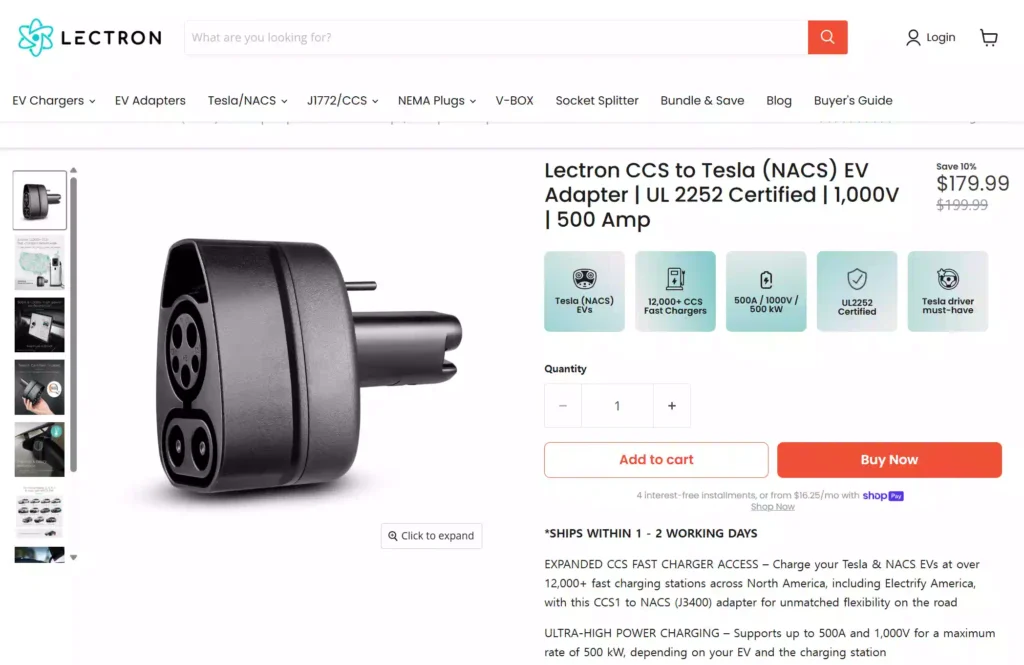렉트론 DC 콤보 500v 1000a Lectron DC Combo 500v 1000a