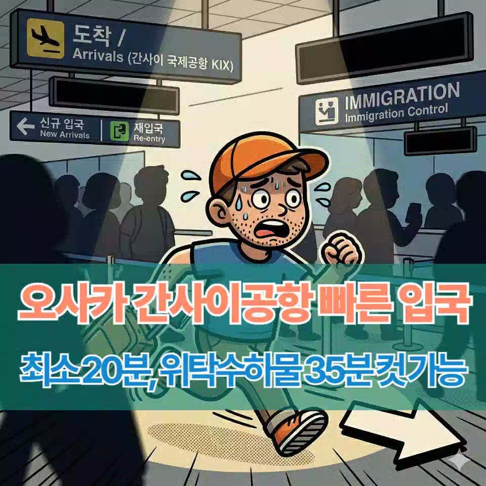 오사카 간사이공항 빠른 입국 시간 단축 썸네일 Osaka Kansai Airport Faster Immigration Time Reduction Thumbnail
